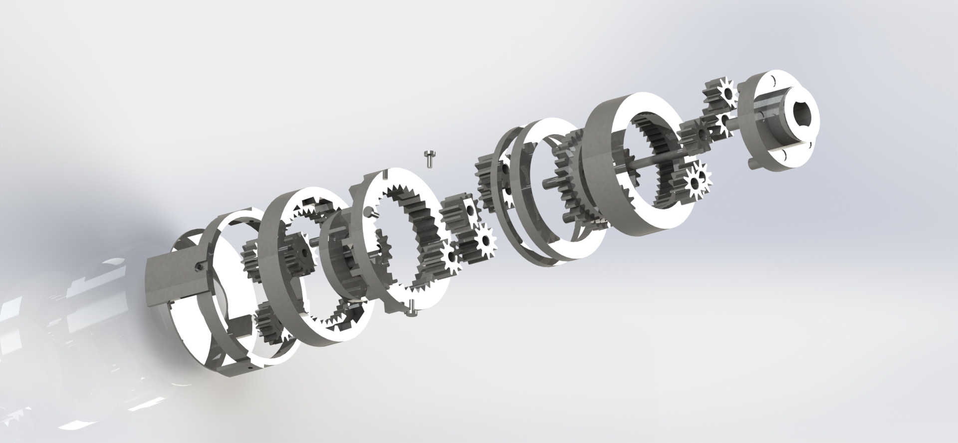 Exploded View of Planetary Gearbox