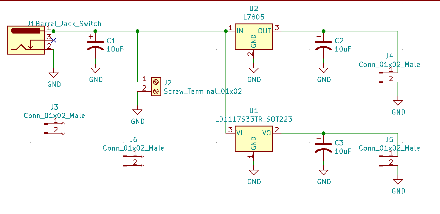 KiCad Circuit Diagram for 12V Supply