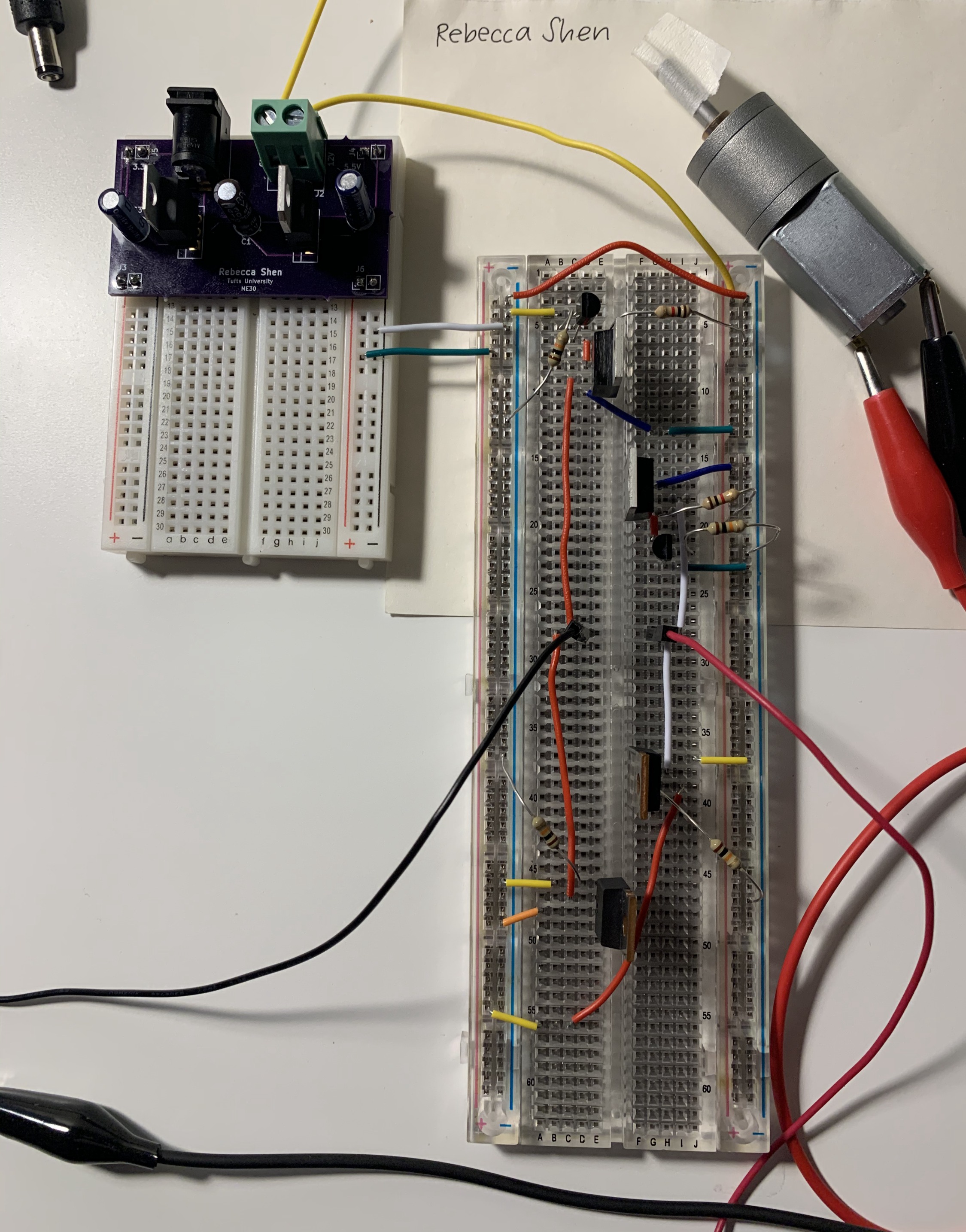 12V PCB Used to Power H-Bridge Prototype