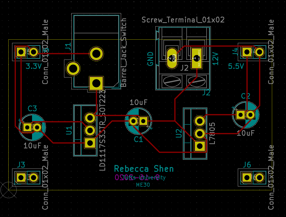 KiCad Mesh and Trace Layout for 12V Supply