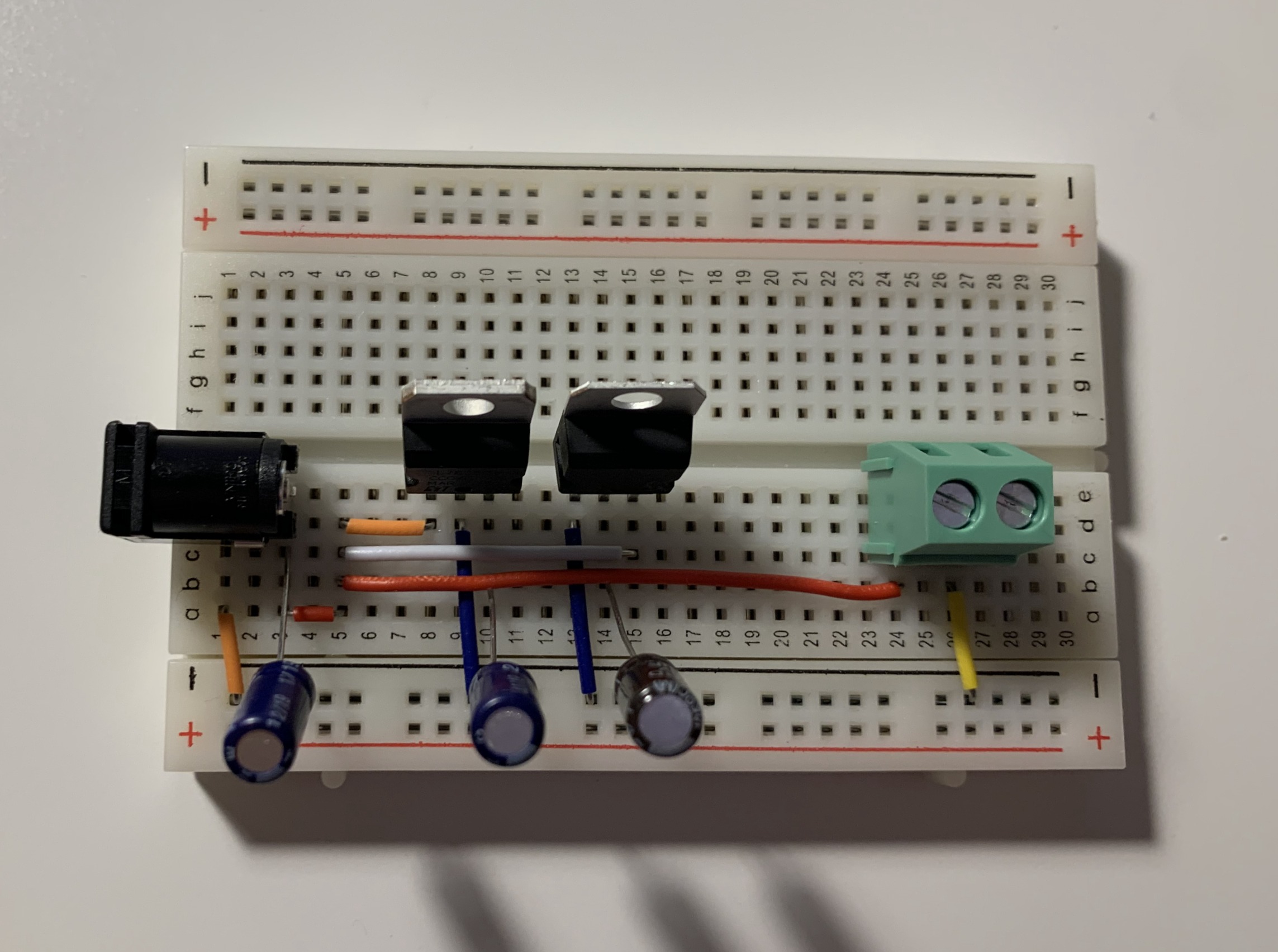 Breadboard Prototype for 12V Supply